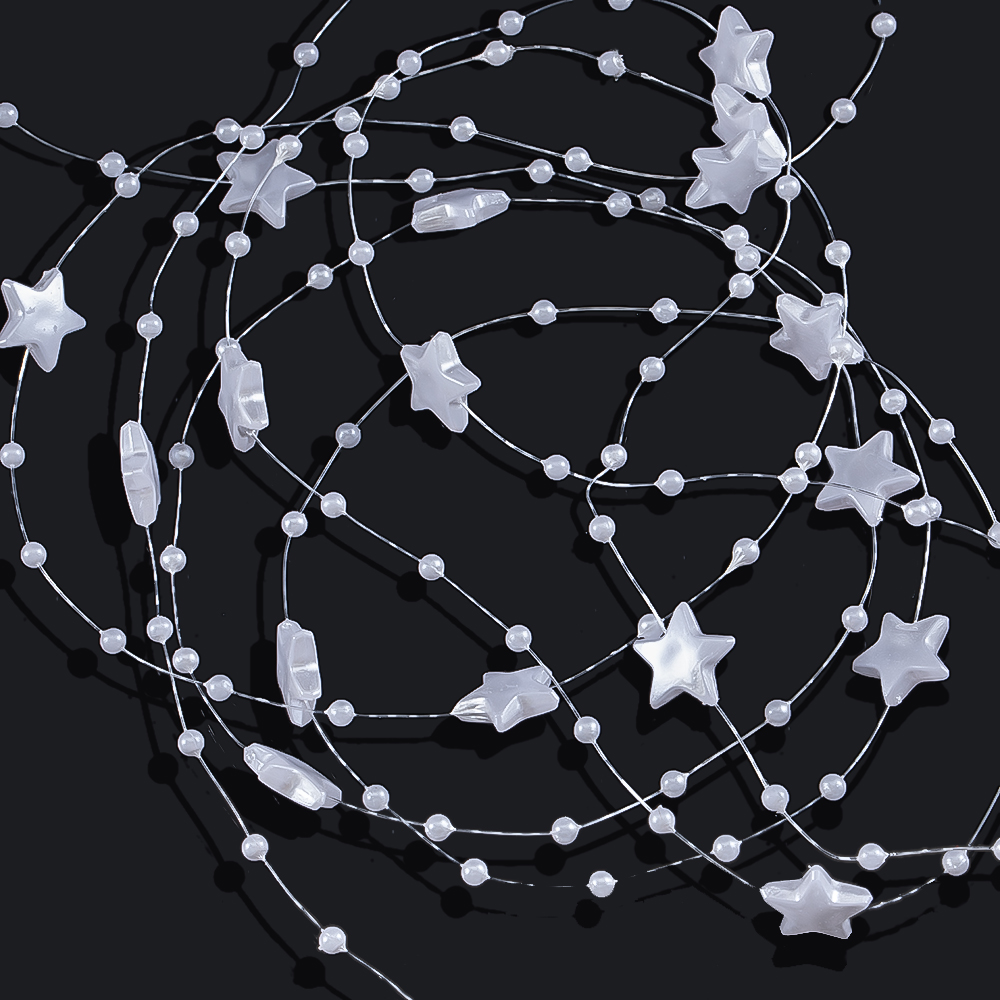 10Meters White Color Star Bead - Fishing Line 评论和价格