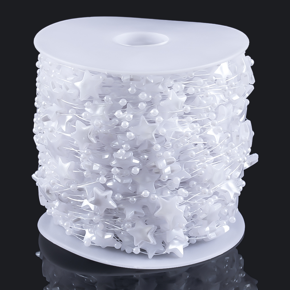 10Meters White Color Star Bead - Fishing Line 评论和价格