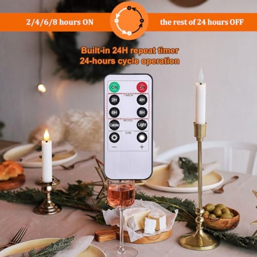 Pcs LED Taper Candles Light Se - Fishing Line 评论和价格